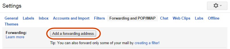 Gmail-forward-settings